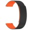 Techsuit - Watchband 20mm (W074) - Samsung Galaxy Watch4/5/Active 2, Huawei Watch GT 3 (42mm)/GT 3 Pro (43mm) - Black/Orange