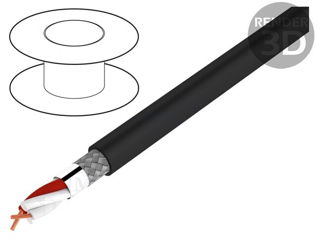 Cablu microfon HELUSOUND negru -30&divide;70&deg;C