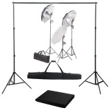 Cumpara ieftin Kit studio foto cu set de lumini si fundal