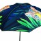 Umbrela de plaja pliabila, Azay Interiors, 200cm, design flamingo papagal
