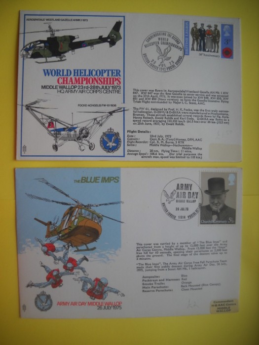 HOPCT PLIC FDC S NR 263 SET 2 FDC AVIATIE MILITARA-AVION-ANGLIA UK
