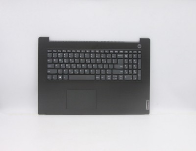 Carcasa superioara cu tastatura palmrest Laptop, Lenovo, IdeaPad 3-17ADA6 Type 82KS, 5CB1B97607, AM21N000510, AP21N000530, HS780, Arctic Grey, layout foto
