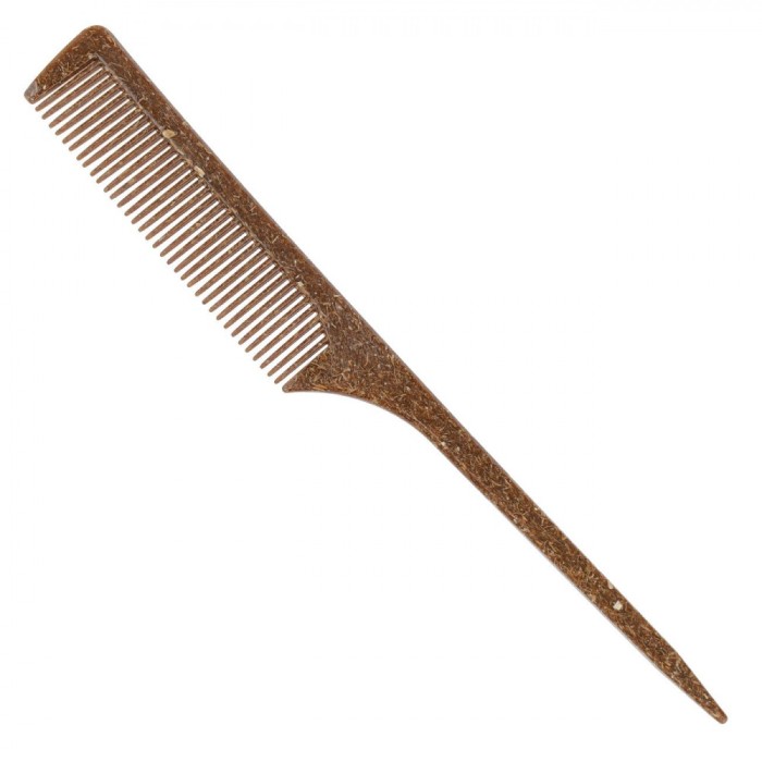 Pieptene Păr, Bej, Efect Plută, Lungime 23cm, Compoziție Coajă Nucă de Cocos 70%, PP 30%