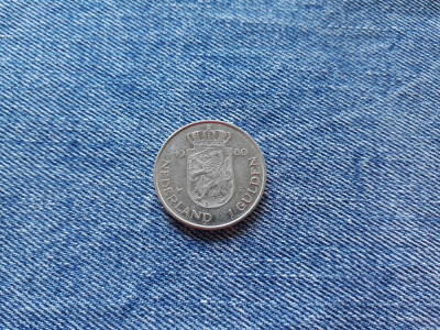1 Gulden 1980 Olanda Nederland moneda aniversară foto
