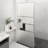 vidaXL Paravan duș walk-in cu raft crom 80x195 cm sticlă ESG/aluminiu