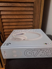 Casti wireless albe logitech G735 foto