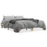 Cumpara ieftin Cadru de pat, stejar sonoma, 150x200cm, lemn prelucrat si metal