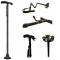 Baston telescopic de sprijin pliabil Trusty Cane cu lanterna si pivoti stabilizatori