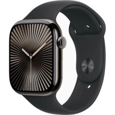 Apple Watch Seria 10, GPS + Cellular, 46 mm, Slate Titanium Case, Black Sport Band, M/L