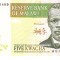 B11 1 - Bancnota foarte veche - Malawi - 5 kwacha - 1997