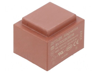 Transformator &amp;icirc;ncapsulat 1,8VA 230VAC 9V 200mA pentru PCB foto