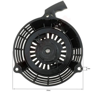 Demaror complet motosapa / masina tuns gazon motor Honda GCV160 (28400-Z0L-V20ZA) negru 9mm foto