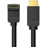 Cablu video Vention, HDMI(T) la HDMI(T), 1.5m, rezolutie maxima 4K la 60Hz, conectori auriti, cupru, unghi 270 grade, negru, &quot;AAQBG&quot; (timbru verde 0.1