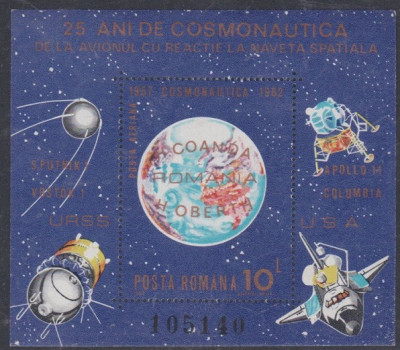 B0506 - Romania 1983 - Cosmos bloc neuzat,perfecta stare foto