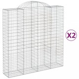 Cumpara ieftin Cosuri gabion arcuite, 2 buc 200x50x200/220 cm, fier galvanizat