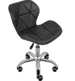 Scaun salon cu roti si inaltime reglabila intre 39-51 cm, negru