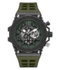 Ceas Barbatesc Guess Exposure GW0325G2, Inox, Curea Silicon, Quartz, Analog, Rezistent Apa