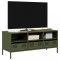 Gossi dulap tv, verde masliniu, 101,5x39x43,5cm, otel laminat la rece