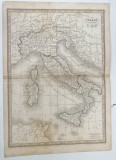 HARTA ' ITALIE ANCIENNE ' , par C.V. MONIN , 1839