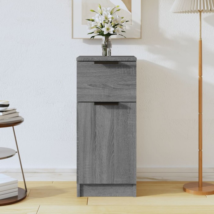 Gossi servanta, sonoma gri, 30x30x70 cm, lemn prelucrat