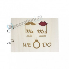 Guestbook din lemn personalizat, guestbook nunta - model we do foto