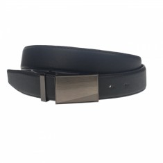 Curea barbati, casual-eleganta, din piele ecologica, latime 3.5 cm, negru - CK153N