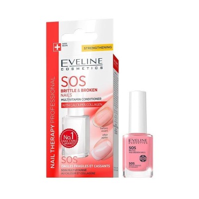 Eveline Cosmetics Tratament pentru unghii casante si fragile SOS Nail Therapy 12 ml foto