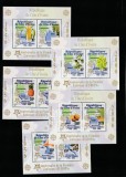 Coasta de Fildes (Cote d&#039;Ivoire} 2005 - 50 ani Europa CEPT,5 blocuri dantelate,MNH,Mi.169A-173A, Organizatii internationale, Nestampilat