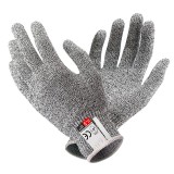 Mănuși Antităiere Gri, Universal, 22x10cm, Polietilenă, Industrie Alimentară - Protecție Bucătărie
