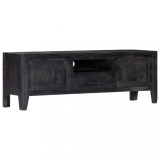 Cumpara ieftin Comodă TV, negru, 118 x 30 x 40 cm, lemn masiv de mango