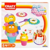 Set de modelare din plastilina, Magic Spoon Ice Cream, Crafy, 22 piese