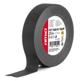 Bandă izolatoare din material textil PET, netedă, 25m x 19mm x 0.14mm AMIO-04854