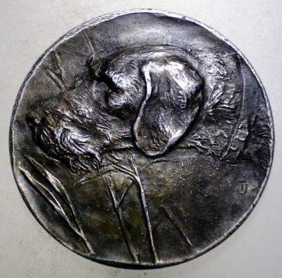 1.214 MEDALIE UNIFATA CANINA CAINE 28mm foto