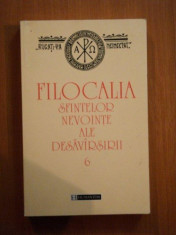 FILOCALIA SAU CULEGERE DIN SCRIERILE SFINTILOR PARINTI CARE ARATA CUM SE POATE OMUL CURATI,LUMINA SI DESAVIRSI, VOL 6 2008 foto