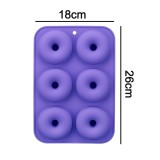 Forma de copt cu 6 locuri design gogosi din silicon,diverse culori,26x18 cm
