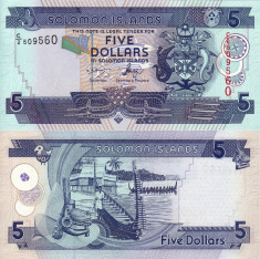 INSULELE SOLOMON 5 dollars ND UNC!!! foto