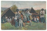 2714 - GYPSY family, Mule, Romania - old postcard - used - 1909