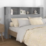 Tăblie de pat cu dulap, gri sonoma, 160x18,5x104,5 cm, vidaXL
