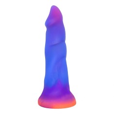 Dildo Fantasy No. 58 cu Ventuza, Silicon Lichid, Rosu Bordeaux, 22 cm, Passion Labs