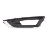 Grila bara fata Ford Focus III, 10.2014-08.2018, parte montare partea stanga, cu gaura proiector, cu ornament cromat, RETOV, 32C2275R, Aftermarket ;