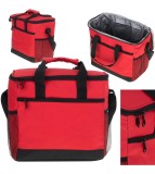 Geantă termica - izolanta de plaja sau camping, 16 l, rosie