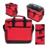 Geantă termica - izolanta de plaja sau camping, 16 l, rosie