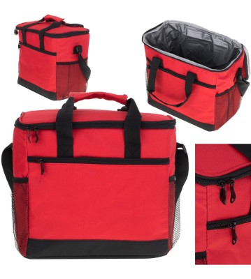 Geantă termica - izolanta de plaja sau camping, 16 l, rosie foto