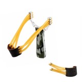 Cumpara ieftin Set praștie metalică si banda elastica de rezerva DEPOX&reg;, maner camuflaj, 14.5 cm