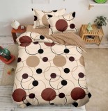 Cumpara ieftin Lenjerie Pat Bumbac 4 Piese Imprimeu, Fara Elastic, 200x155cm Husa Pilota, 200x175cm Cearceaf, 55x75cm Fete Perna, Negru/Alb/Rosu/Gri