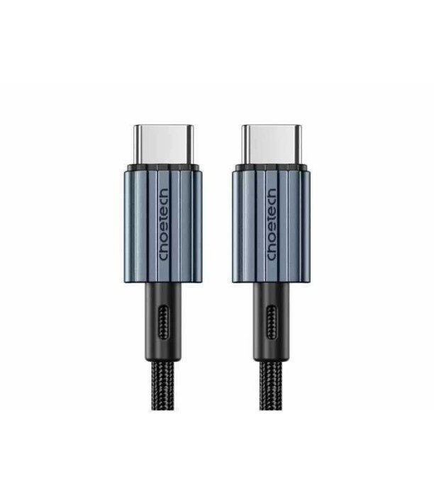 Cablu USB type C - USB type C PD 60W 3A 2m negru textil Choetech