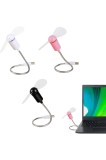 3 bucăți ventilator USB flexibil mini, cu g&acirc;t de g&acirc;scă pliabil și palete moi, pentru laptop, acasă și birou (W