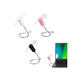 3 bucăți ventilator USB flexibil mini, cu g&acirc;t de g&acirc;scă pliabil și palete moi, pentru laptop, acasă și birou (W