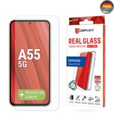 Folie pentru Samsung Galaxy A55 5G - Displex Real Glass + Case - Clear foto