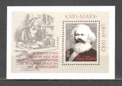 D.D.R.1983 100 ani moarte K.Marx:filozof-Bl. SD.495 foto